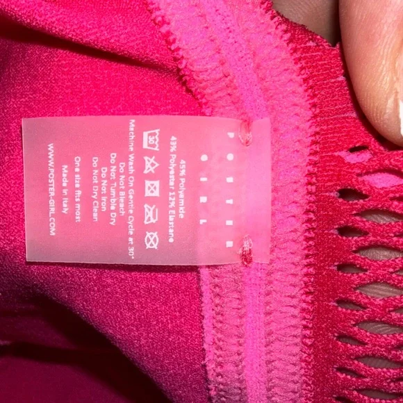 POSTER GIRL Pink Mesh Bodysuit - Picture 5 of 5